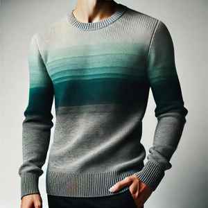 Pull en maille d'hiver pour homme, 100% laine, broderie jacquard, col rond, faible MOQ, personnalisation de votre design - Product Image 5