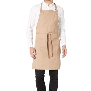 Delantal de Cocina Unisex de Algodón, Fabricante, Proveedor Mayorista OEM, Logotipo Personalizado Bordado, Delantal Multifuncional para Chef, Repostería y Limpieza - Product Image 6