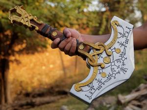 Marteau en acier fait à la main, nouveau design, marteau en acier professionnel avec manche en bois pour le camping, outil à main - Product Image 2