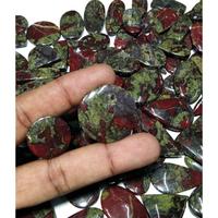 Cabochon de Jaspe Sang de Dragon Naturel Rouge Vert Pierre Semi-Précieuse Lisse Polie pour la Fabrication de Bijoux Vente en Gros