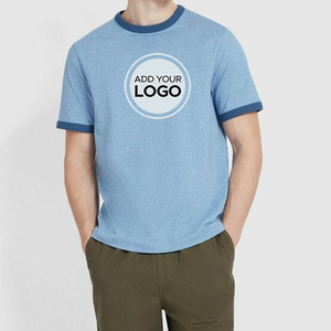 T-shirt athlétique à col rond pour homme 60% coton 40% polyester Chemise de sport à manches courtes - Product Image 6