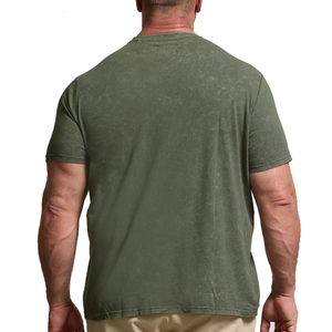 Vente en gros de t-shirts délavés à l'acide pour hommes de haute qualité, style personnalisé, décontracté, manches courtes, meilleurs matériaux, vente en coton de grande taille - Product Image 6