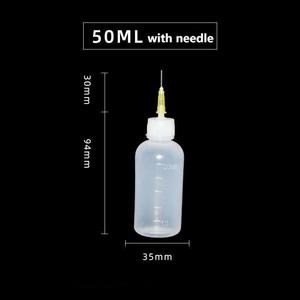 Bouteille de colle à presser en plastique PE de 50ml 100ml 200ml au <span class=keywords><strong>prix</strong></span> d'usine en gros avec aiguille de 1/2 pouce - Product Image 5