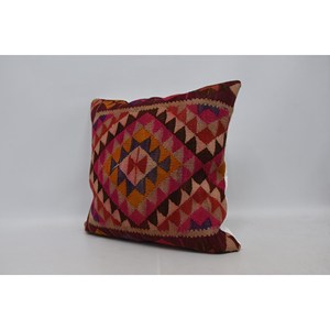 Multicolor Bohemian Patchwork Kilim <b>Pillow</b> 28x28 Inch Luxury Wool Cushion Woven with Vintage Print Pattern for <b>Christmas</b> Decor - Product Image 4
