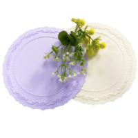 Sous-verres antidérapants en silicone rond de haute qualité protecteur de table soucoupe de décoration de table écologique et durable