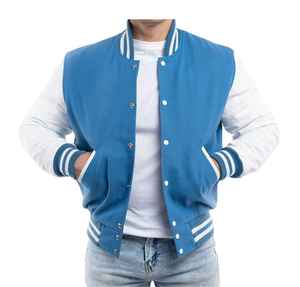 Chaqueta Universitaria de Alta Calidad, Estilo Varsity, Chaqueta de Moda Urbana con Mangas de Cuero, Transpirable, para Invierno - Product Image 2