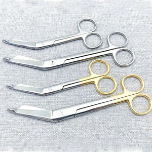 กรรไกรตัดผ้าพันแผลทำจากเหล็กสแตนเลสผ้าพันแผลสำหรับผ่าตัด & กรรไกรทางการแพทย์สำหรับการปฐมพยาบาลและการใช้ทางคลินิกเครื่องมือสัตวแพทย์ - Product Image 6