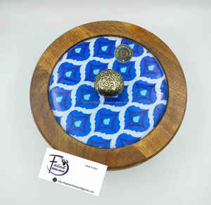 Meilleur bol de service en bois poli imprimé Home & Hotel Chapati Food Container Design moderne Cadeaux de mariage - Product Image 3