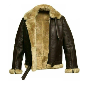 Invierno de piel sintética de cuero de los hombres Casual cremallera piloto cálido al aire libre más tamaño OEM motocicleta calle cuero genuino chaqueta caliente - Product Image 1