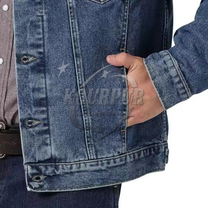 Chaqueta vaquera de algodón 100% para hombre más vendida, ropa de calle de primera calidad, cuello con capucha, servicio OEM disponible, posición frontal del logotipo - Product Image 4