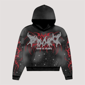 2025 personnalisé surdimensionné 100% coton Vintage pull à capuche pour hommes brodé Hip Hop Style hiver sweats à capuche - Product Image 3