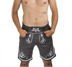 Shorts en Lederhosen Bavarois en Laine pour Hommes, Broderie et Étiquette Personnalisées, Style Urbain, Taille Élastique, Séchage Rapide, Écologique - Product Image 6