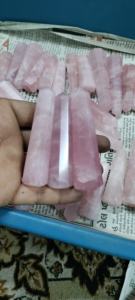 Feng Shui piedra Natural torres de cuarzo rosa cristal obelisco Torre punto varita rosa cuarzo cristales piedras preciosas varita curativa - Product Image 2