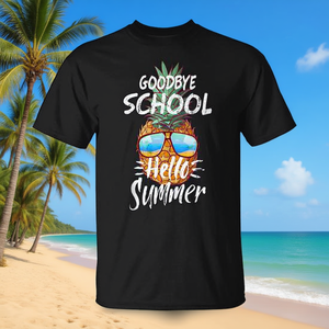 Adiós escuela, bienvenido verano, camiseta con diseño del último día de clases - Product Image 3