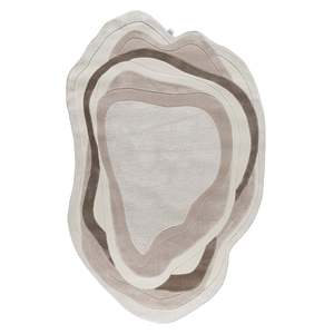 Alfombra Moderna Netline Home Depot Cream Amorf AR006, Duradera, de Polipropileno y Poliéster, Fácil de Limpiar, Antideslizante, 80x150cm, 10kg - Product Image 1