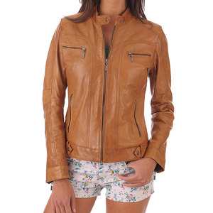 Meilleur design de personnalisation de couleur unie Produit de qualité supérieure Vêtements d'extérieur pour femmes Vestes en cuir - Product Image 3