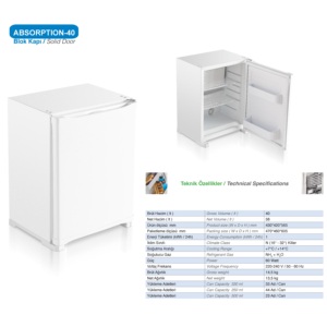 Minibar para Habitación de Hotel, Refrigerador Eléctrico Silencioso, Tecnología de Absorción de Bajo Consumo, Tamaño Compacto, Independiente para el Hogar - Product Image 2