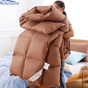 Vente chaude <span class=keywords><strong>90</strong></span>% <span class=keywords><strong>duvet</strong></span> d'<span class=keywords><strong>oie</strong></span> blanche rempli 100% coton peigné <span class=keywords><strong>couette</strong></span> king size <span class=keywords><strong>couette</strong></span> - Product Image 2