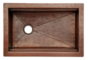 อ่างล้างจานทองแดงในครัวพร้อมกระดานแช่คุณภาพสูงราคาไม่แพงสไตล์บ้านไร่ทำจากโลหะ - Product Image 2