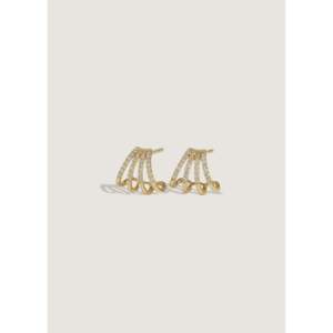 Diamond Pav <b>Cuff</b> Stud <b>Earrings</b> - Product Image 1