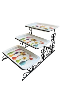 sweet tray 3 Layer Metal Fruit Basket Kitchen Organizer with Handles Eco-Friendly <b>Vegetable</b> Storage Rack <b>Stand</b> for Home Use - Product Image 1