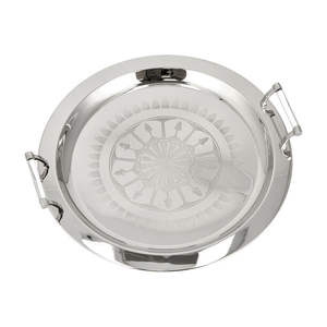 Bandeja para servir de Metal con acabado dorado, diseño martillado elegante, plato de decoración de mesa de Navidad para Catering Low - Product Image 6