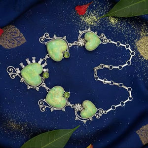 Collier de style Cilacis de haute qualité, turquoise naturelle bleue, unique en son genre, perles fines, 20% de réduction et cadeau du Nouvel An, argent allemand - Product Image 3