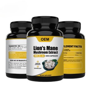 Polvo de extracto de hierba de Melena De León orgánico de etiqueta privada y cápsulas de grado alimenticio cultivadas salvajes al por mayor de La India - Product Image 3