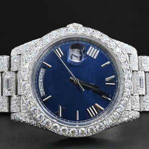 Reloj analógico cuadrado de Hip Hop de lujo, diseño helado de gama alta personalizado, probador de moissanita VVS, movimiento Eta, Diamante de moda para la Nueva Era - Product Image 1