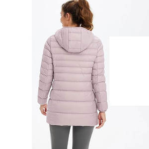 Meilleur design Veste polaire d'hiver pour femmes Nouvel arrivage Manteaux à bulles respirants personnalisés Tissu en toile tricoté Motif solide Capuche - Product Image 5