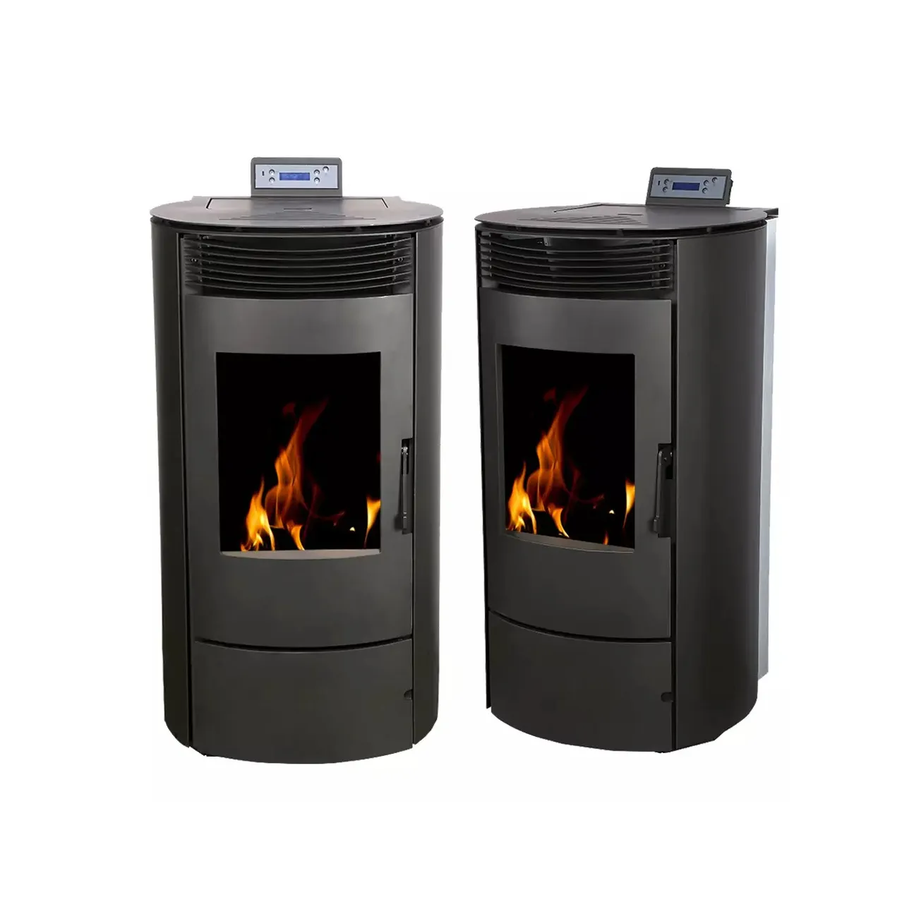 Portable wood pellet stove with artificial intelligence