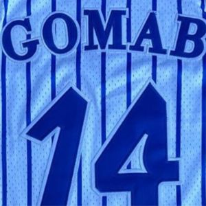 Maillot de basket-ball blanc à fines rayures-Phi Beta Sigma 100% Polyester Logos brodés en maille lourde et équipement de fraternité en côtes tricotées - Product Image 6