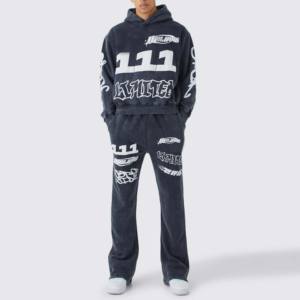 Vente en gros OEM pullover grande taille vêtements de détente ensembles de survêtements hommes ensemble de jogging respirant pour garçons entraînement fitness - Product Image 1