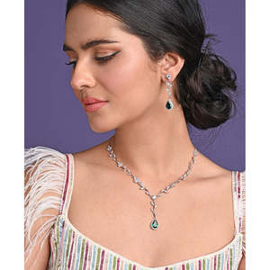 Compre Conjuntos de Collares de Plata de Ley 925 de Primera Calidad para Mujer, con Patrones Geométricos y Numéricos, Chapados en Rodio, para Compromiso o Aniversario - Product Image 5