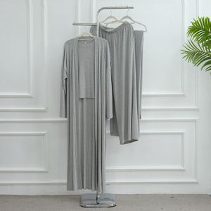 Ensemble Loriya 3 pièces : Abaya longue, gilet intérieur et pantalon large, tenue décontractée respirante en modal pour <span class=keywords><strong>l</strong></span>'été 2026 - Product Image 5