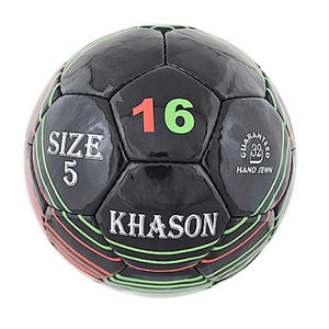 Ballon de football Khason à collage thermique avec logo personnalisé taille 5 utilisation pour entraînement/jeu PVC/PU noir football durable intérieur/extérieur - Product Image 6