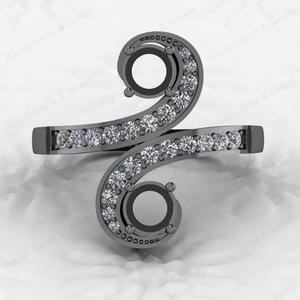 Genuine 925 Sterling Silver 5mm Twisted Band Semi Mount Adjustable <b>Ring</b> <b>Resin</b> Ashes Work Keepsake Breastmilk Wholesale Jewelry - Product Image 4
