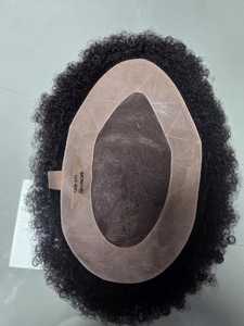 Mono Curly Yaki Style Bangladeshi Hair <b>Toupee</b> Wig for Indian and Afro Prosthetics - Product Image 5