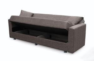 Canapé-lit moderne en velours extensible à trois places carré rectangulaire pour appartement sous-sol hôtels villas hôpitaux salon - Product Image 3