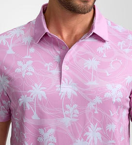 Polo ligero de hombre al por mayor, ropa de calle personalizada a la moda, tejido de punto con patrón sólido - Product Image 4