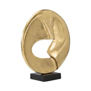 Statuaire en or Figurine abstraite Sculpture Home Decor Accent Piece Art moderne Ornement de table Sculpture polie moderne - Product Image 5