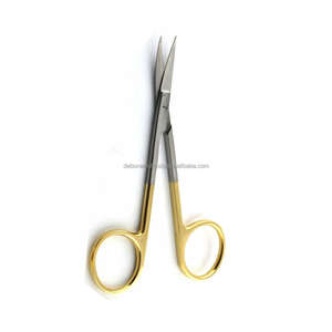 Ciseaux Iris TC 11,5 cm, ciseaux chirurgicaux dentaires incurvés et droits, dissection manuelle, classe II, OEM, étiquette privée disponible, CE ISO - Product Image 5