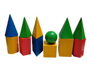 Ensemble géométrique en bois, aides pédagogiques en physique, jaune poli, multicolore, extra large, jouets éducatifs, approvisionnement direct d'usine - Product Image 6