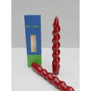 B-Kct0088 B-Kct0088 เทียนเชิงเทียนแบบบิดเกลียว 2 ชิ้น - สีแดง - Product Image 2