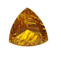 Nouvelles pierres précieuses PDM 100% naturelles en quartz miel, forme trilobée, découpe laser concave, pierres précieuses authentiques de taille calibrée, vendues en gros