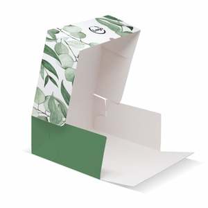 Boîtes à gâteaux en carton mod. SAVOIR 4 points de colle - Personnalisé - 29 x 29 Or Aucun - Product Image 2