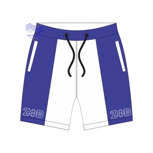 กางเกงขาสั้นผ้าแคนวาส Zeta Phi Beta Sorority แบบ unisex ผ้าฝ้าย 100% ทอเรียบ สวมใส่สบาย บริการ OEM ระบายอากาศได้ดี มีเชือกผูก - Product Image 1