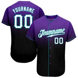 Meilleures ventes Vêtements d'équipe personnalisés Maillot de baseball tendance authentique violet blanc-noir - Product Image 1