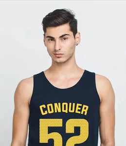 เสื้อกล้ามพิมพ์ลายสำหรับทุกเพศเสื้อกล้ามผ้าคอตตอนผ้าโพลีเอสเตอร์สวมใส่สบายปักลายสีพาสเทล - Product Image 6