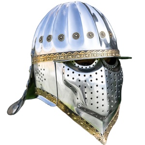 Casque de Combat en acier inoxydable avec décorations en laiton, casque en acier inoxydable et casque en laiton - Product Image 1